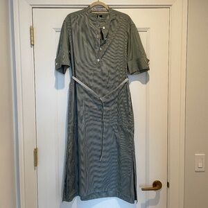 Joseph - Barker Pinstripe Dress, Olive, Size 38, NWT